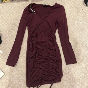 Nordstrom Rack burgundy sweater dress